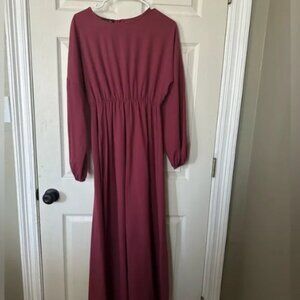 Pink long sleeve dress